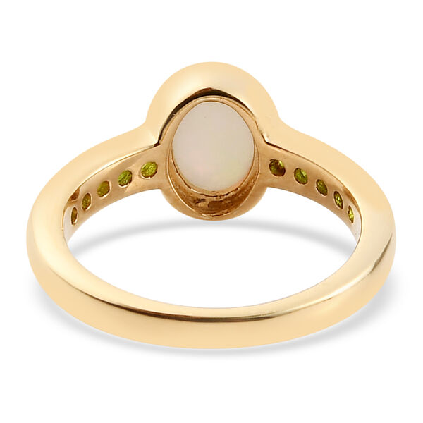 Natürlicher, äthiopischer Opal und natürlicher Chromdiopsid-Ring - 1,10 ct. image number 6