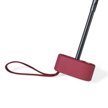 Sturmfester Pocketschirm mit UV-Schutz und Etui, 91x52cm, Rot