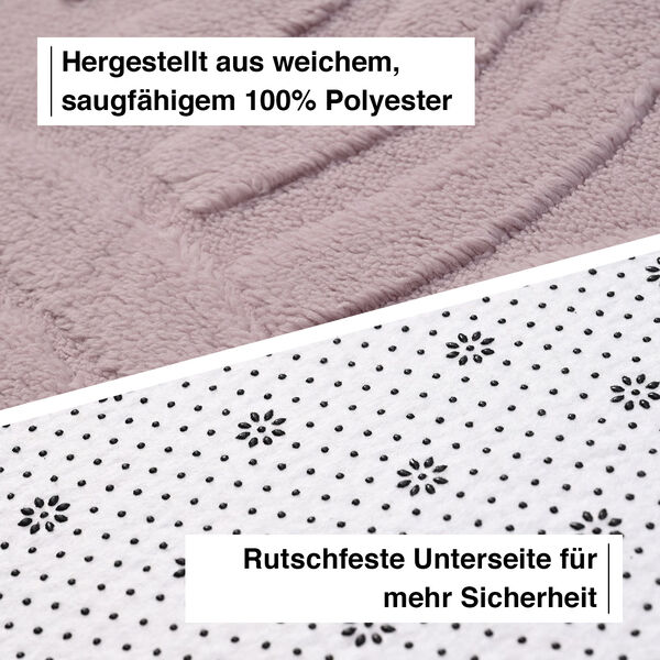 Badgarnitur mit rutschhemmender Rückseite, Lavendel image number 4