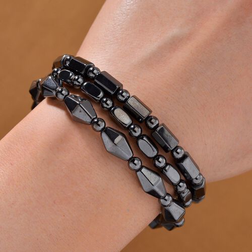 3er-Set- Flexibles Hämatit Armband - 191 ct. image number 1