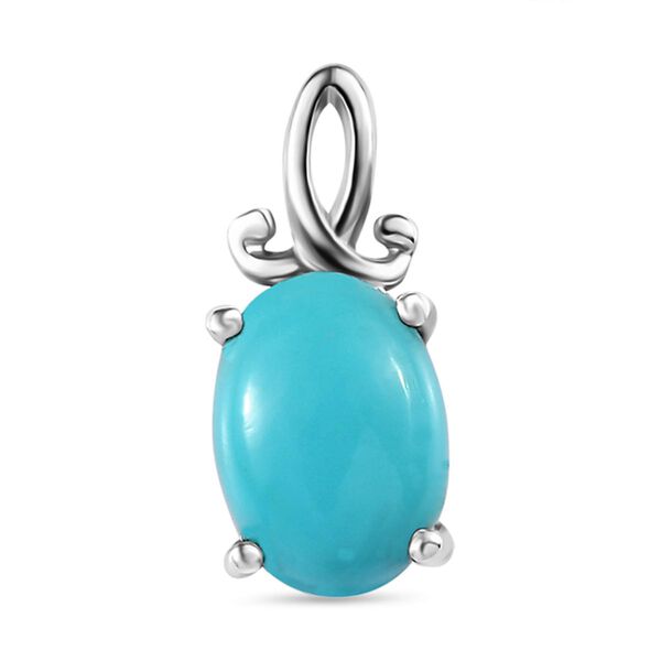 Amerikanischer, natürlicher Sleeping Beauty Türkis Ring und Anhänger, 925 Silber platiniert ca. 1,31 ct image number 7