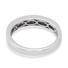Rosa Saphir Half Eternity Band Ring 925 Silber Platin-Überzug image number 3