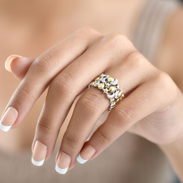 GP Celestial Kollektion - Kanchanaburi blauer Saphir zweifarbiger Ring image number 2