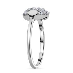 LUXURIANT SGL zertifizierter SI-GH Labor Diamant Ring, 925 Silber rhodiniert - 0,50 ct.