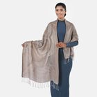 Jamawar-Schal aus Seide, 70 x 200 cm, Beige