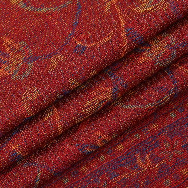 Jacquard Paisley-Schal mit Fransen, 170cm x 75cm, Rot image number 8