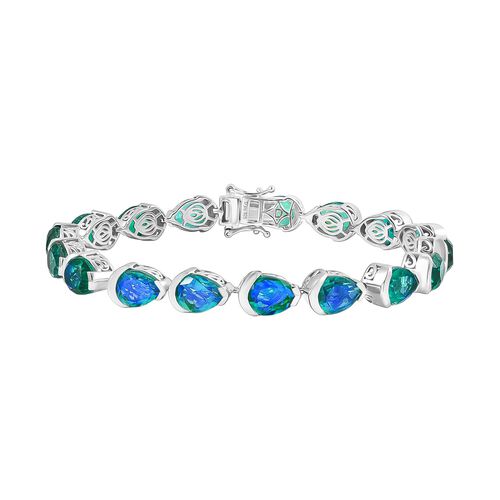 D’joy Pfau Quarz Triplette Armband ca. 20 cm 925 Silber rhodiniert ca. 31,76 ct. image number 0