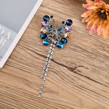 Mehrfarbiger Kristall Brosche