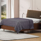 Serenity Night - Luxuriöser Steppdecke aus 100% Bambus mit Bambus Füllung, kühlend und anti-allergisch - 135x200 cm, Dunkelgrau