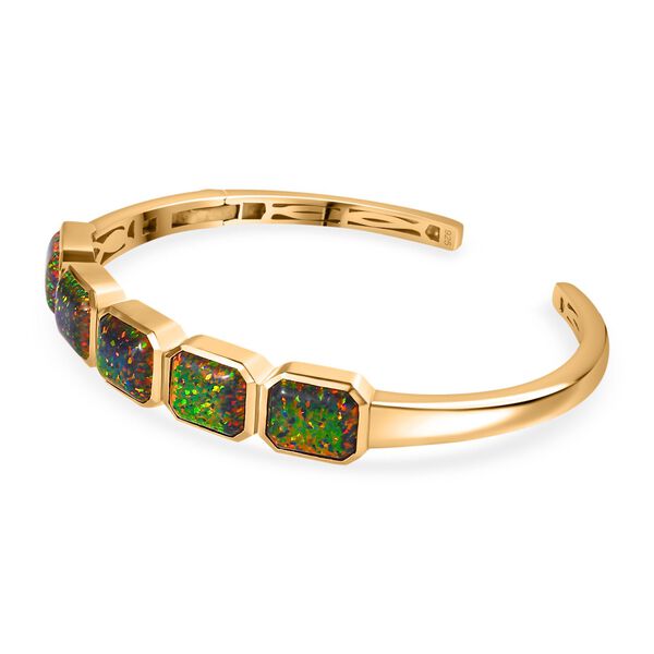 Labor schwarzer Opal-Armreif, 19 cm - 9,02 ct. image number 4