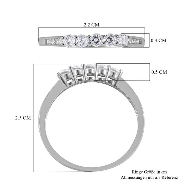 LUSTRO STELLA - Weißer Zirkonia-Ring, 925 Silber rhodiniert - 1,35 ct. image number 4