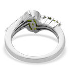 Natürlicher Chromdiopsid und ZirkonRing 925 Silber platiniert  ca. 1,18 ct image number 5