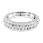 Diamant Band Ring 925 Silber Platin-Überzug image number 0