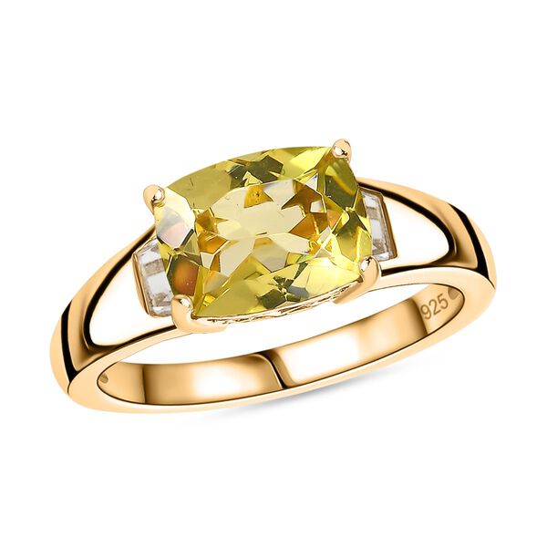 AAA Ouro Verde Quarz und Topas Ring, ca. 2,19 ct. image number 4