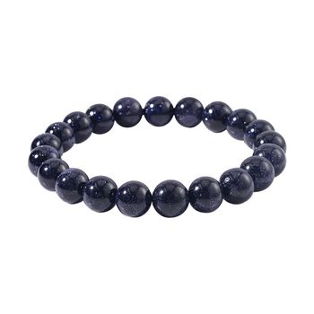 Blauer Sandstein Armband, (9-11mm), 18 cm, ca. 170.00 ct