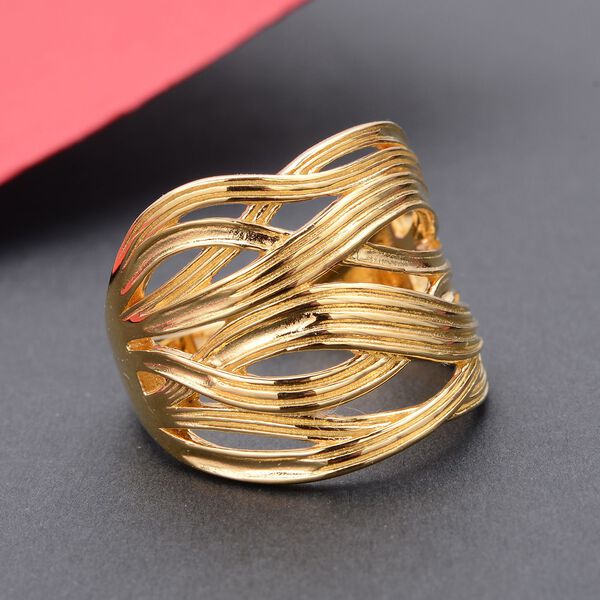 Verschlungener Ring, 925 Silber vergoldet  ca. 8,57g image number 2