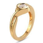 LUSTRO STELLA Feinster Zirkonia Ring 925 Silber vergoldet (Größe 16.00) image number 4