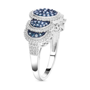 Blauer und wei&szlig;er Diamant-Ring - 1 ct.