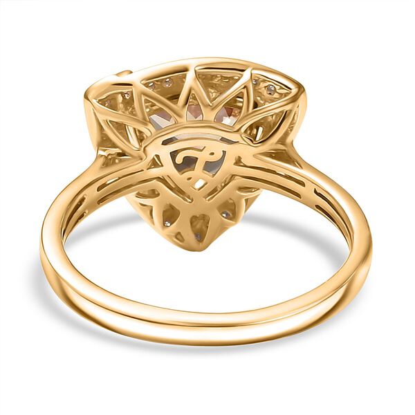 AAA Turkizit, Weißer Diamant Ring 585 Gold (Größe 17.00) ca. 4,55 ct image number 4