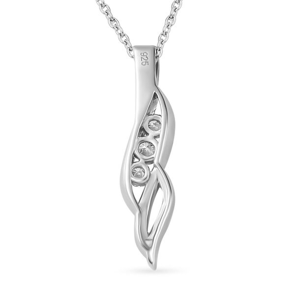 Moissanit Anh&auml;nger mit 50cm Kette - 0,35 ct. image number 5