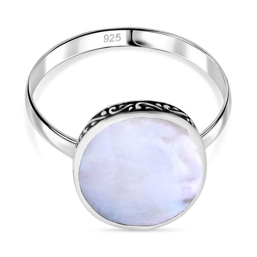 Royal Bali - Perlmutt Ring 925 Silber (Größe 21.00) image number 0