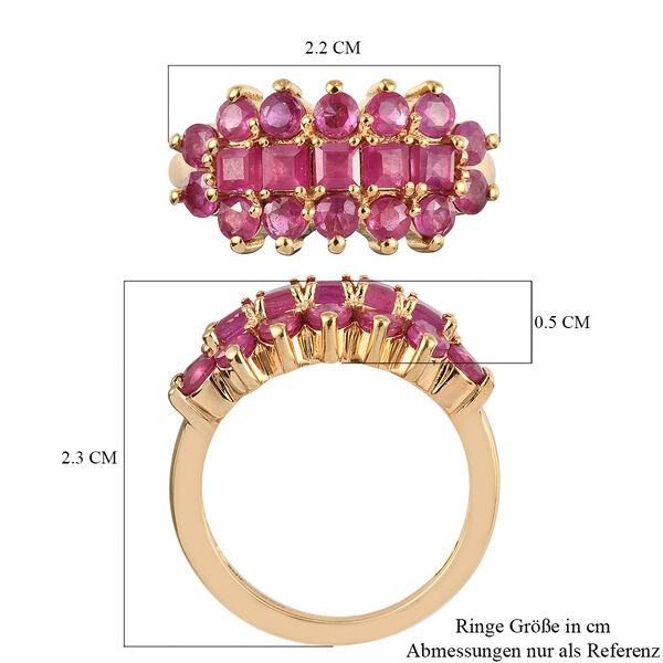 Afrikanischer Rubin-Ring, (Fissure gef&uuml;llt), 925 Silber vergoldet image number 7