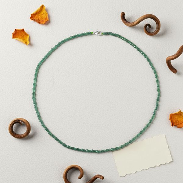 D'Joy nat&uuml;rliche, helle Olmek Jadeit 50cm Halskette - 58 ct. image number 2