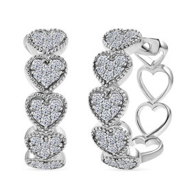 LUXURIANT SGL zertifizierte SI-GH Labor Diamant Ohrringe, 925 Silber rhodiniert - 1,50 ct.