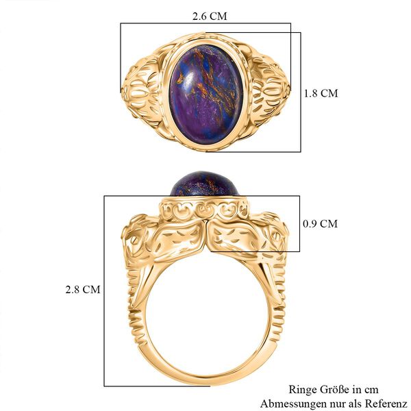 Lila Türkis Ring Nickelfreies Messing (Größe 21.00) ca. 4,78 ct image number 7