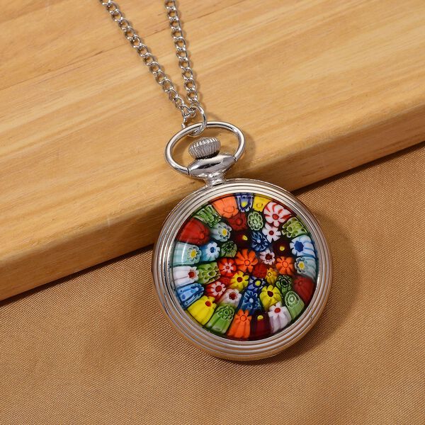 STRADA - Mehrfarbiges Murano-Stil Glas Uhren 91.4 cm Eisen image number 1