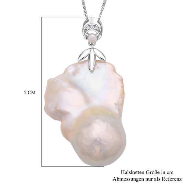 S&uuml;&szlig;wasser Perlen-Anh&auml;nger mit Kette, 925 Silber rhodiniert ca. 0.09 ct image number 6