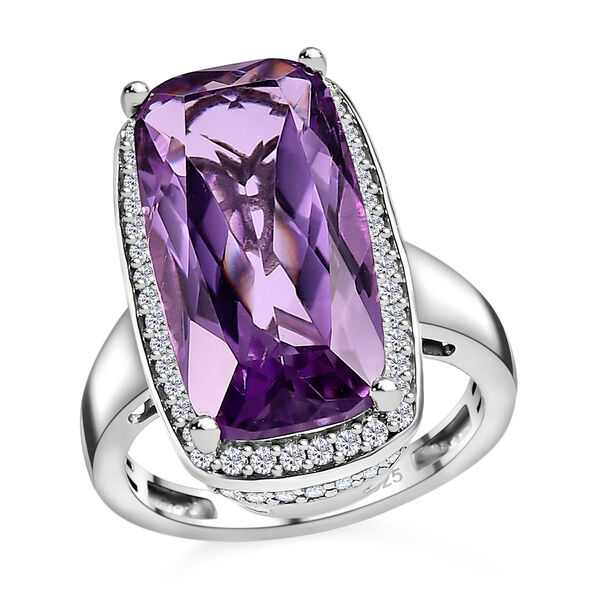 Rosa Amethyst und Zirkon Ring - 12,06 ct. image number 4