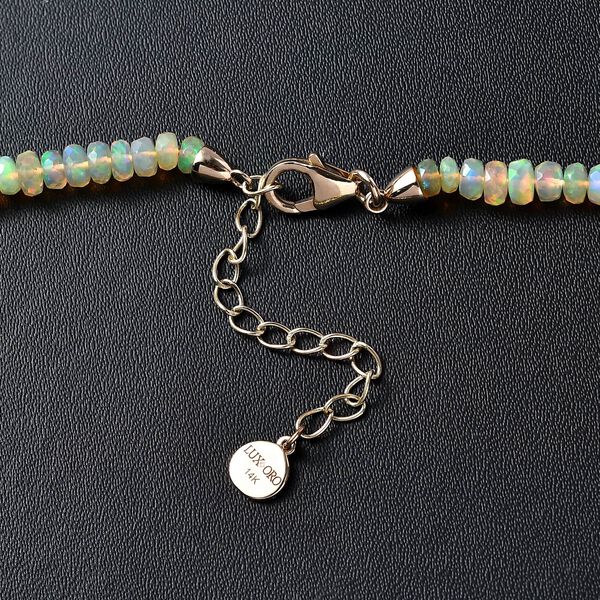 LUXORO AAAA nat&uuml;rliche, &auml;thiopische Welo Opal-Halskette, 45cm - 38,47 ct. image number 4