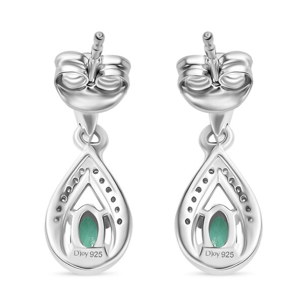 LUXURIANT AAA Labor kolumbianische Smaragd und Moissanit Ohrringe - 0,53 ct. image number 5