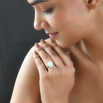 AAA nat&uuml;rlicher, &auml;thiopischer Welo Opal und Diamant-Ring - 3,46 ct.