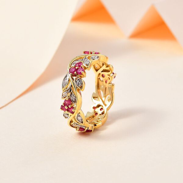 ALLORO AA afrikanischer Rubin und Zirkon-Ring - 1,31 ct. image number 2