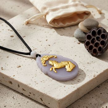 Flexible wei&szlig;e Jade 70cm Halskette in 999 Gelbgold - 85 ct.