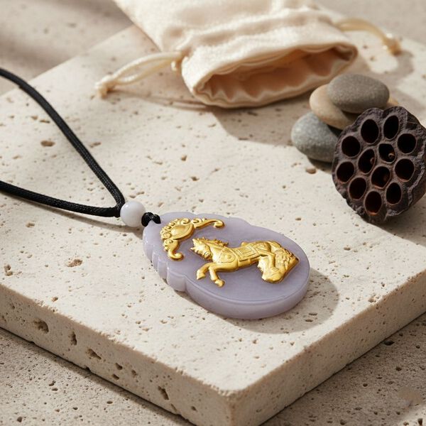 Flexible wei&szlig;e Jade 70cm Halskette in 999 Gelbgold - 85 ct. image number 2