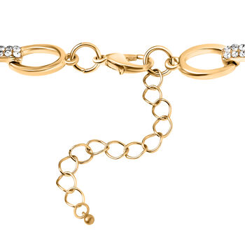 Brauner Kristall, Wei&szlig;er Kristall Halskette ca. 50 cm  Std Gelb