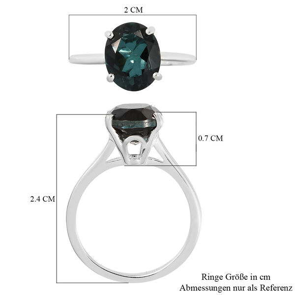 Alexandrit Triplett Quarz Solitär-Ring, 925 Silber  ca. 2,78 ct image number 7