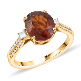LUXORO zertifiziert und geprüft AAA Honig Granat und Diamant Ring in 417 Gold - 3,6 ct. LUXORO zertifiziert und geprüft AAA Honig Granat und Diamant Ring in 417 Gold - 3,6 ct.