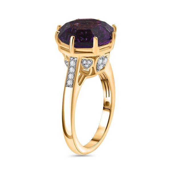 Afrikanischer Amethyst und Zirkon-Ring - 6,81 ct. image number 5