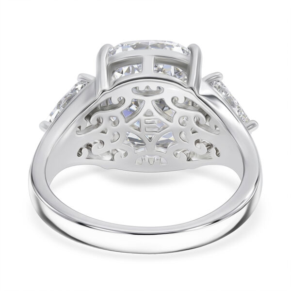 Wei&szlig;er Zirkonia Ring Nickelfreies Messing rhodiniert (Gr&ouml;&szlig;e 21.00) image number 5
