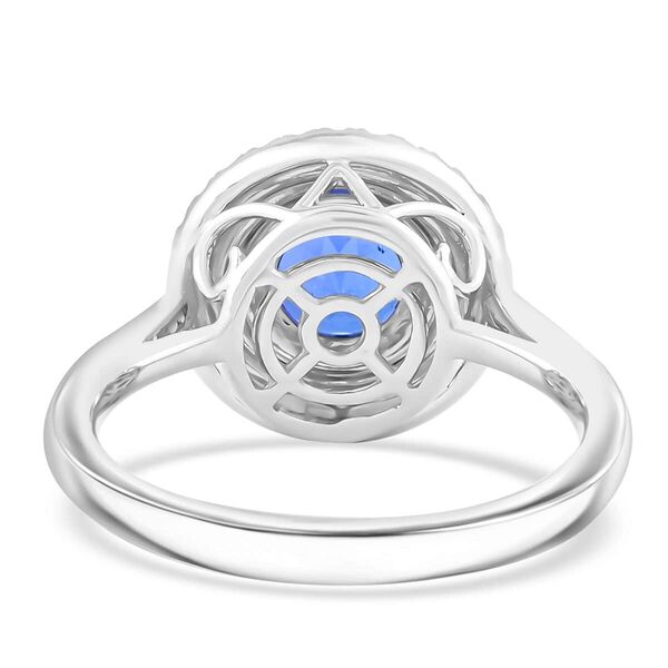 RHAPSODY zertifiziert und geprüft AAAA Tansanit und VS-EF Diamant Ring in 950 Platin - 1,55 ct. image number 4