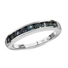 AA Montana Pfau Saphir-Half-Eternity-Ring, 925 Silber platiniert, 0,89 ct. image number 3