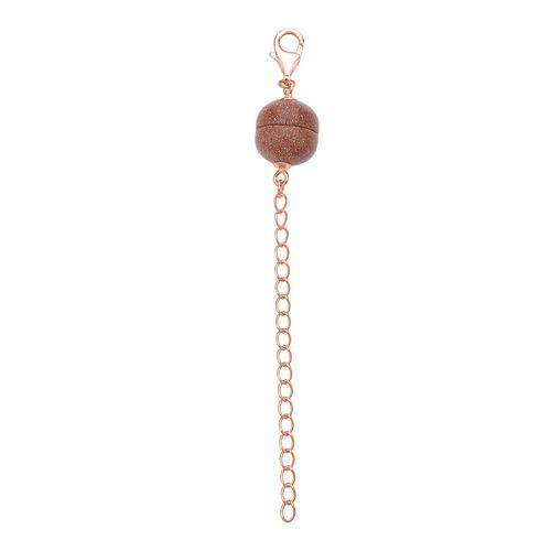 TOUCH und LOCK Gold Sandstein-Karabiner-Magnetverschluss mit Extender - 1,20 ct. image number 0
