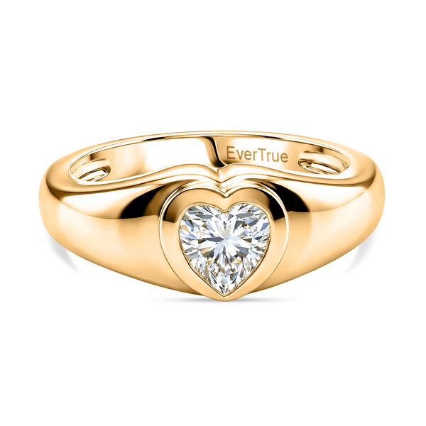 EVER TRUE Moissanit Ring Nickelfreies Messing (Gr&ouml;&szlig;e 19.00) ca. 0,82 ct