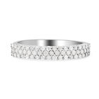 Diamant Half-Eternity-Bandring in Silber image number 0