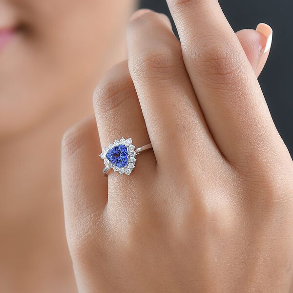 LUXURIANT DIAMOND - AAA Tansanit, Lab Grown Diamant Ring 417 Gold (Gr&ouml;&szlig;e 16.50) ca. 1,53 ct image number 2