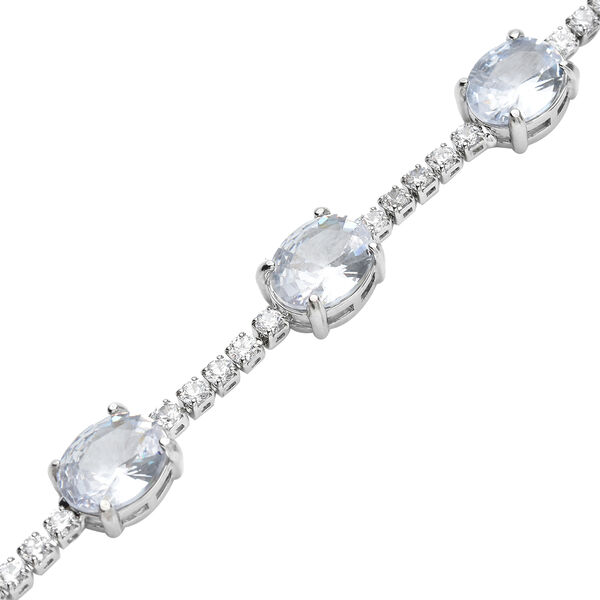 Glas und Zirkonia Armband 15 cm Messing image number 3